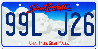 SD license plate 99LJ26