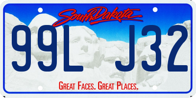 SD license plate 99LJ32