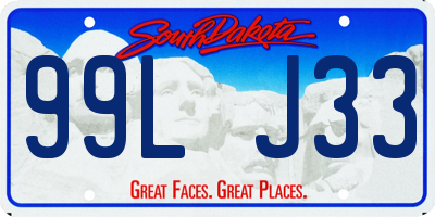 SD license plate 99LJ33