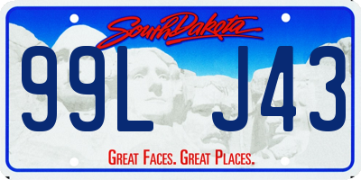 SD license plate 99LJ43