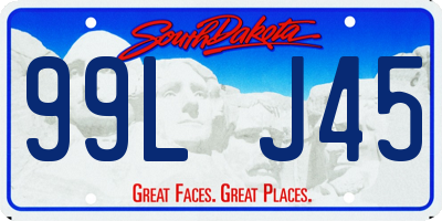 SD license plate 99LJ45