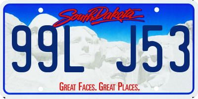SD license plate 99LJ53