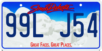 SD license plate 99LJ54