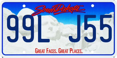 SD license plate 99LJ55