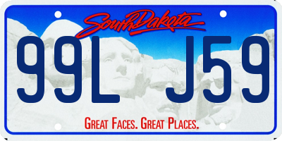 SD license plate 99LJ59
