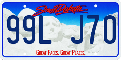 SD license plate 99LJ70