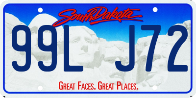 SD license plate 99LJ72