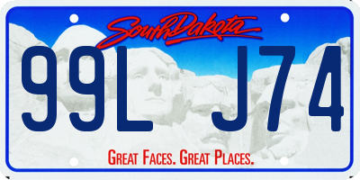 SD license plate 99LJ74