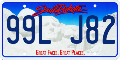 SD license plate 99LJ82