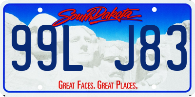 SD license plate 99LJ83