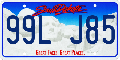 SD license plate 99LJ85