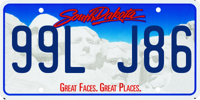 SD license plate 99LJ86