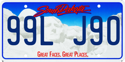 SD license plate 99LJ90