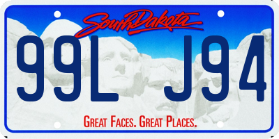 SD license plate 99LJ94