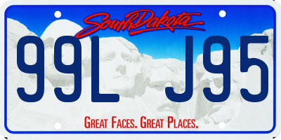 SD license plate 99LJ95