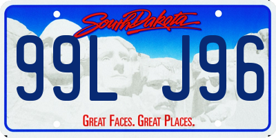 SD license plate 99LJ96