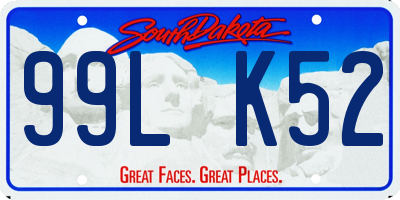 SD license plate 99LK52