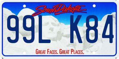 SD license plate 99LK84
