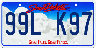 SD license plate 99LK97