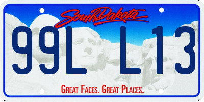SD license plate 99LL13