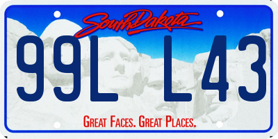 SD license plate 99LL43