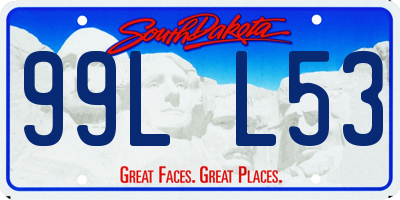 SD license plate 99LL53