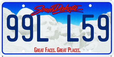 SD license plate 99LL59