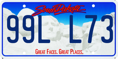 SD license plate 99LL73