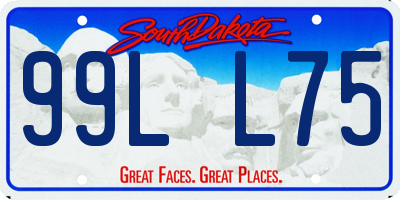 SD license plate 99LL75