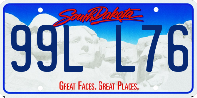 SD license plate 99LL76
