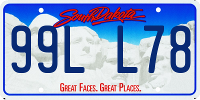 SD license plate 99LL78