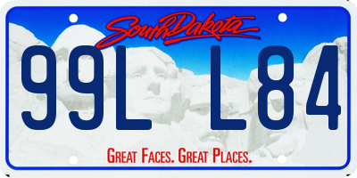 SD license plate 99LL84