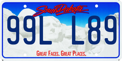 SD license plate 99LL89