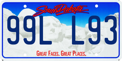 SD license plate 99LL93
