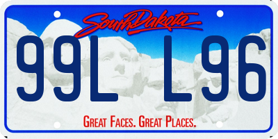 SD license plate 99LL96