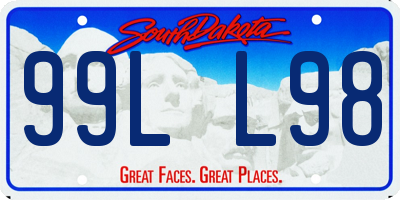 SD license plate 99LL98