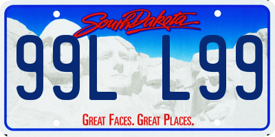 SD license plate 99LL99