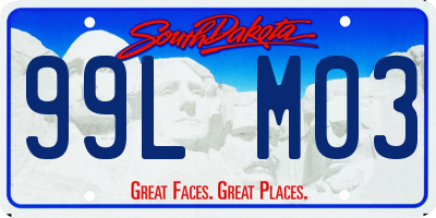 SD license plate 99LM03