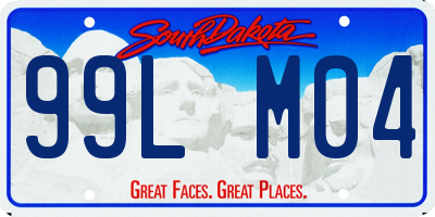 SD license plate 99LM04