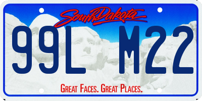 SD license plate 99LM22