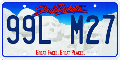 SD license plate 99LM27