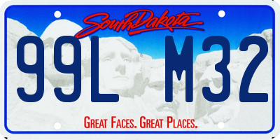 SD license plate 99LM32