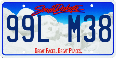 SD license plate 99LM38