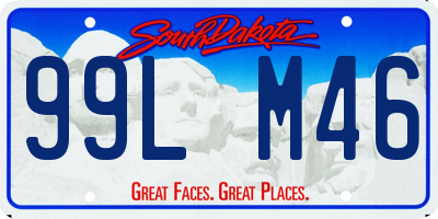 SD license plate 99LM46