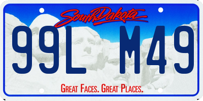 SD license plate 99LM49