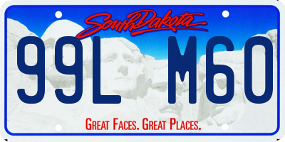 SD license plate 99LM60