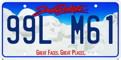 SD license plate 99LM61