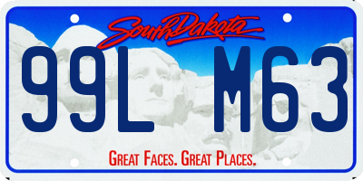 SD license plate 99LM63