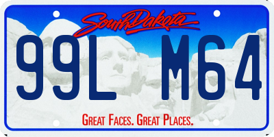 SD license plate 99LM64