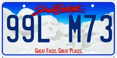 SD license plate 99LM73